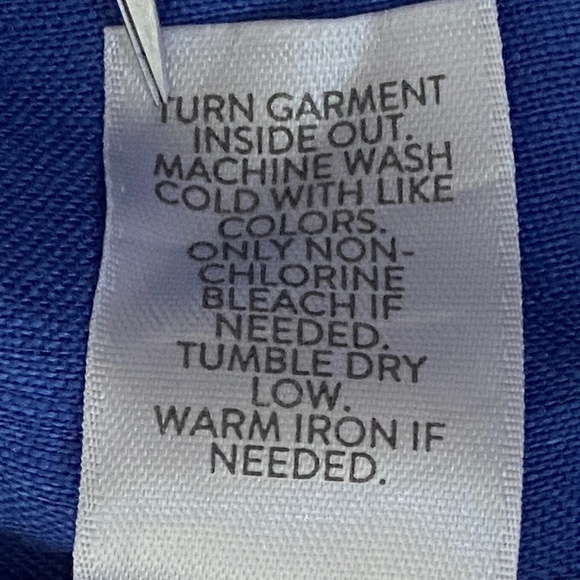 J. Jill Love Linen Royal Blue Button Down Shirt Size Large Petite - Picture 12 of 15